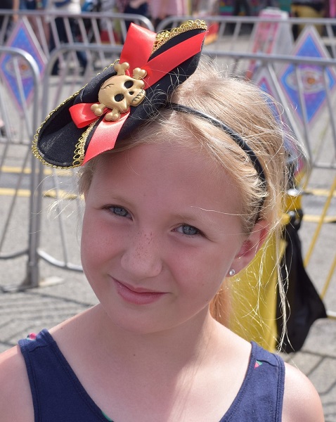 Ready for Buccaneer Days - Check out her adorable pirate headband!
