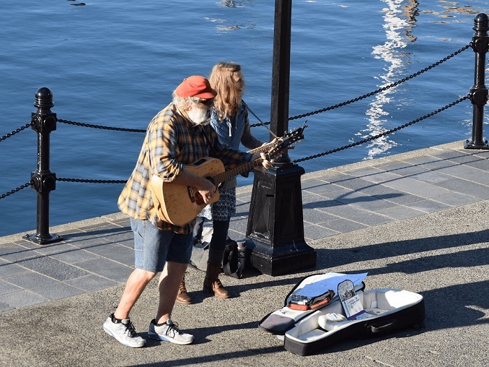 Buskers on the Causeway at the Inner Harbour, Victoria BC