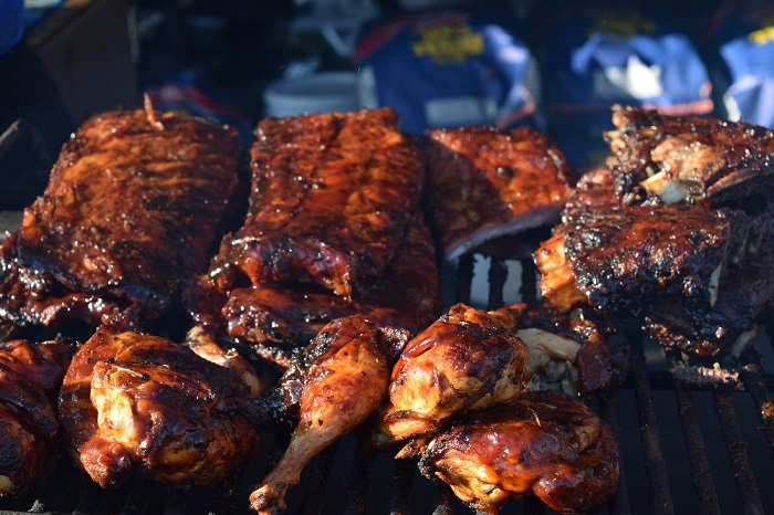 Smoky, saucy, delicious ribs and chicken