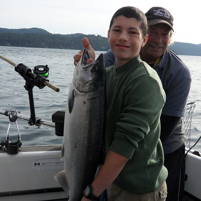 Salmon fishing charter in Sooke BC